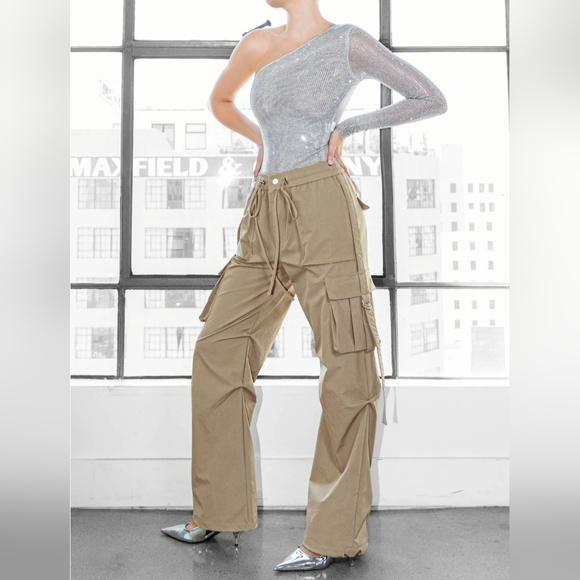 #8784 🛑S BOHO CHIC FABULOUS WIDE LEG CARGO PANTS - Picture 12 of 16